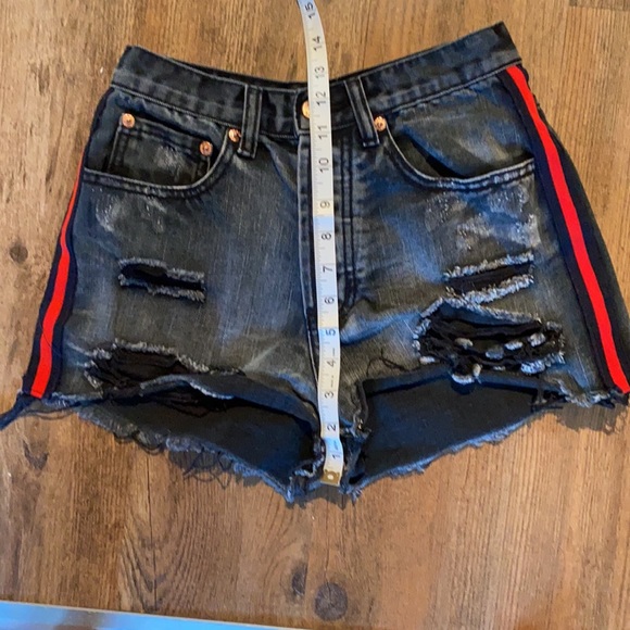 Denim Distressed-S -High Waist Shorts GUC!!! - Picture 12 of 12